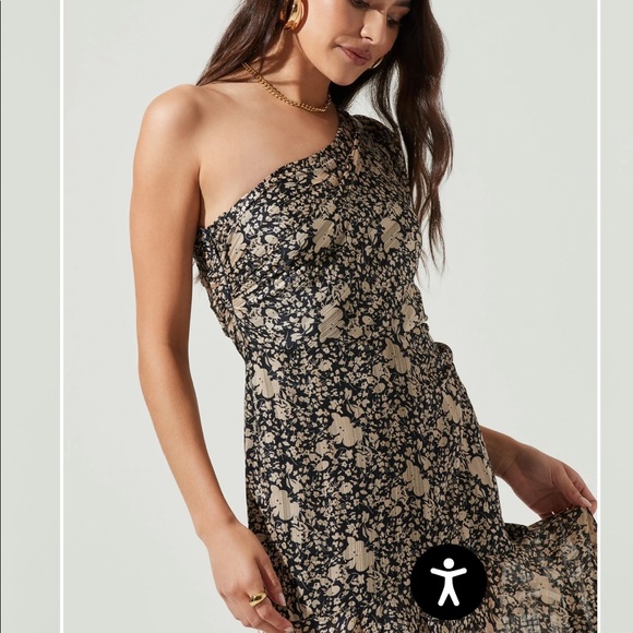 ASTR the label Santorini floral one shoulder midi dress - Picture 4 of 6